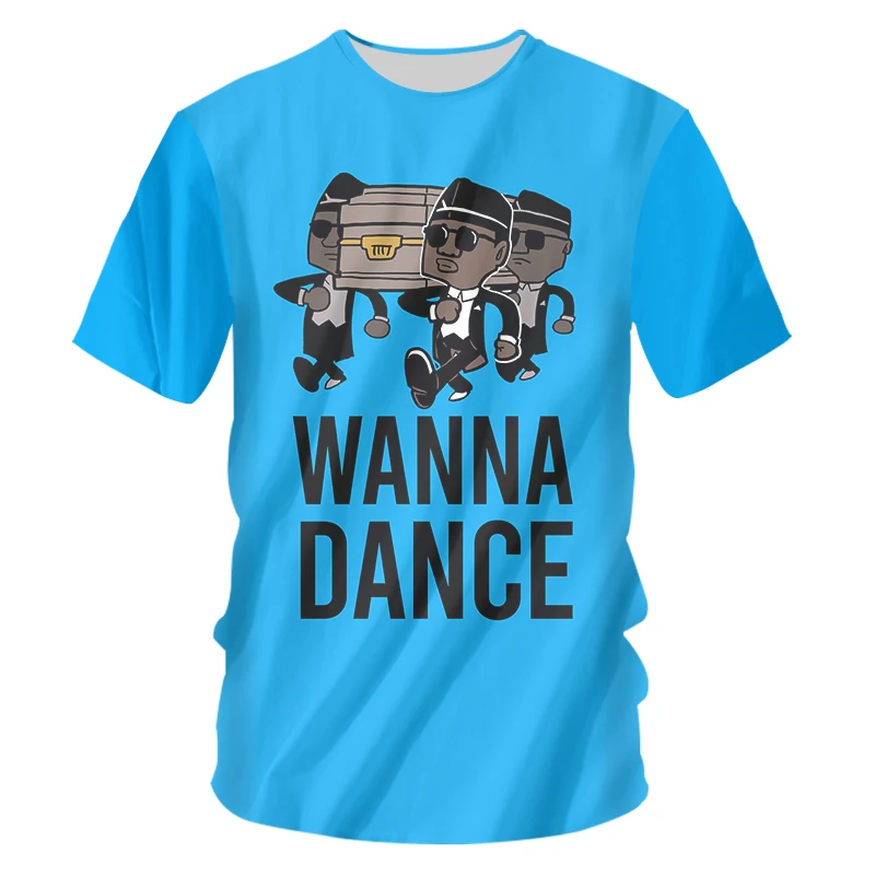 

OGKB Men's 3D Printed T-shirt Coffin Dance Artwork Art Printed Tee Fun Basic Short Sleeves Wanna Dance Oversize 7XL