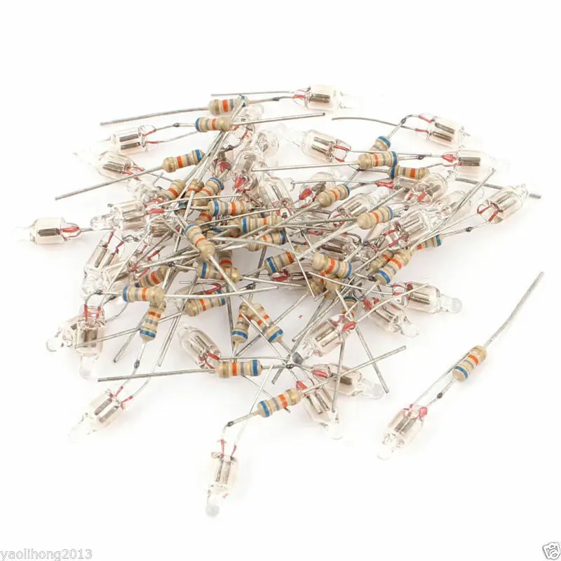 25 шт. 5x10 мм налобный оранжевый неоновый светильник индикаторная лампа 100-220 В Вт