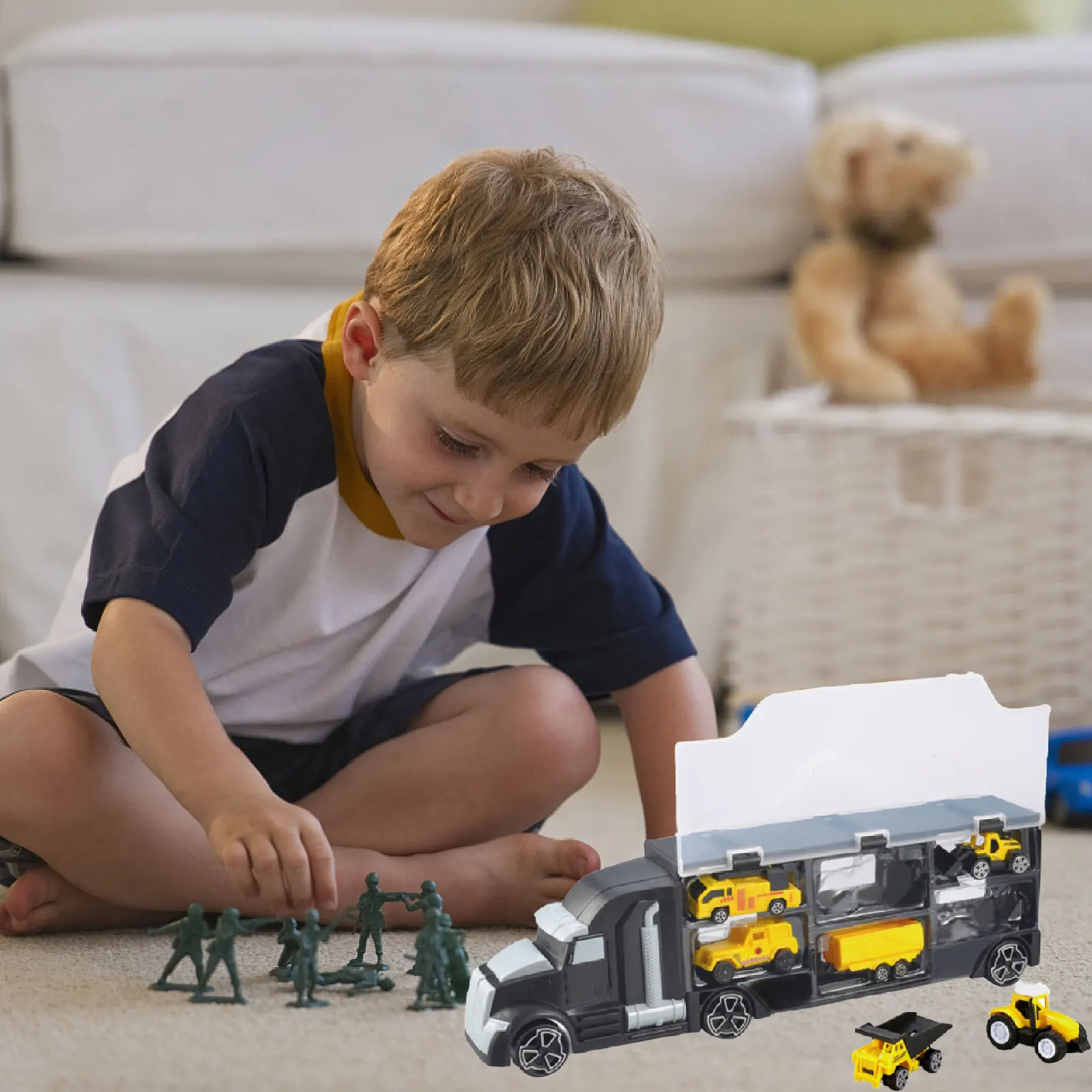 

Set Construction Vehicles Truck Toys Car Carrier Truck Toy For Kids And Toddler Boys And Girls Ages 3
