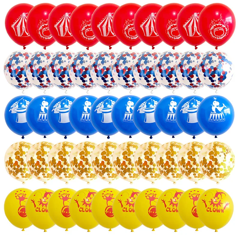 50 шт конфетти латексные шары 12 дюймов Цирк обезьяна в форме клоуна с днем