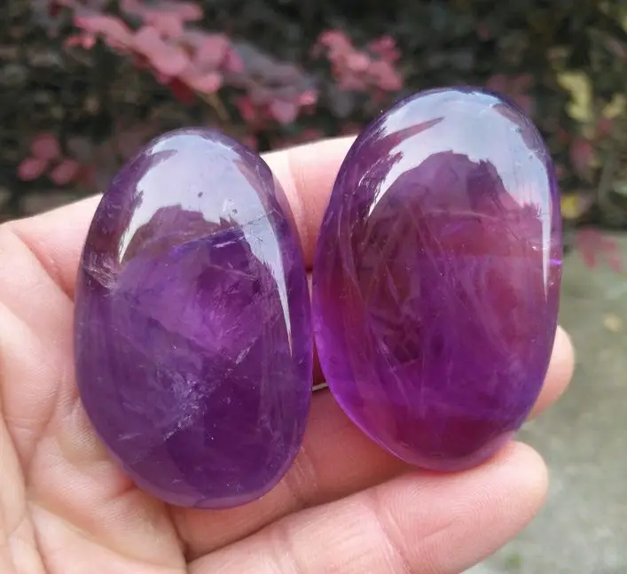 

1pcs Natural Amethyst Palm Stones Chakra Treatment Purple Gemstones Gift Reiki Healing Raw Specimen Quartz Crystals Home Decor