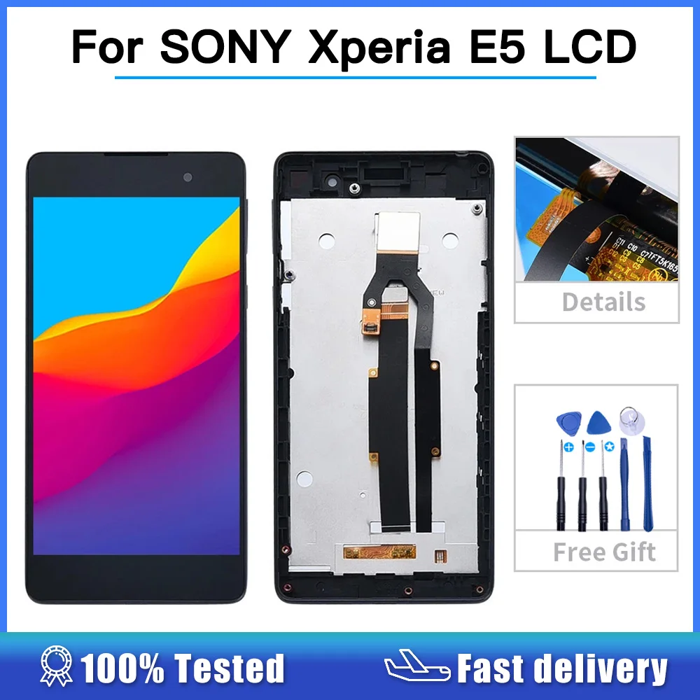 Оригинальное качество ЖК-дисплей для Sony Xperia E5 сенсорный экран дигитайзер Замена