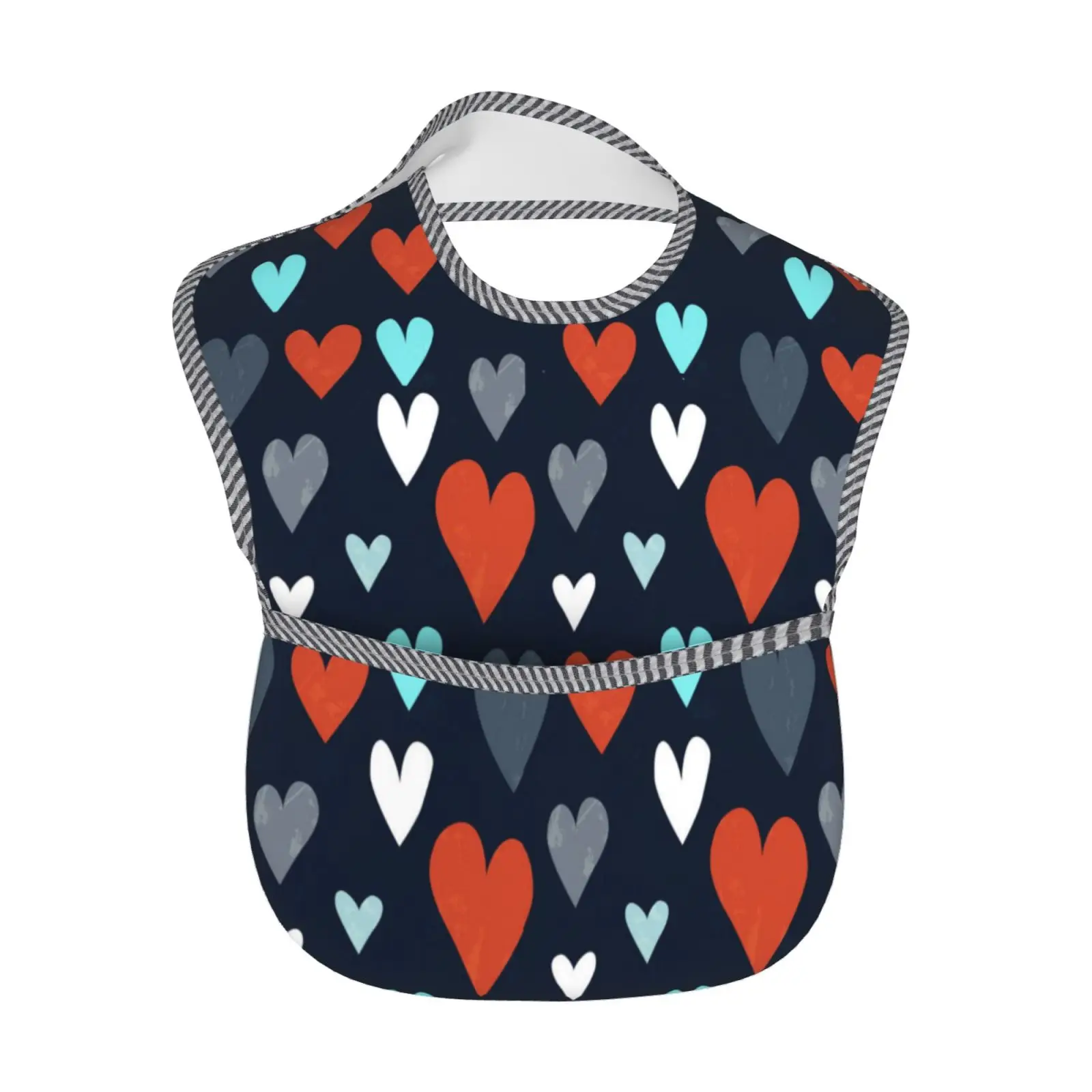 

Детский нагрудник из моющейся ткани кармашек для риса синяя любовь красная домашняя еда товары для спорта на открытом воздухе 15x11,5 дюймов