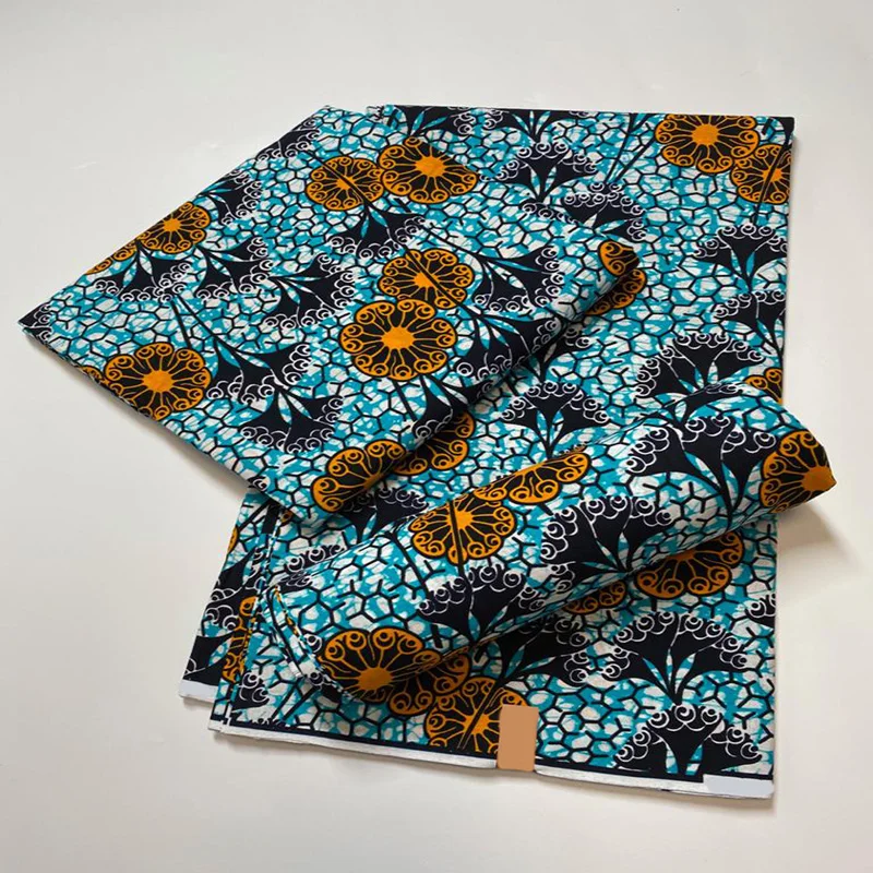 

new fashion high quality lady fashion wax print fabric pange ankara tissue 100% cotton by 6 yards