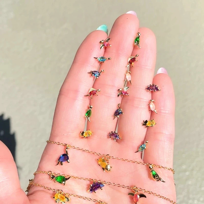 Маленькие яркие серьги INS в виде животных для женщин и мужчин акриловые простые