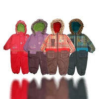 childrens siamese windproof waterproof snow hooded thick out autumn and winter childrens romper