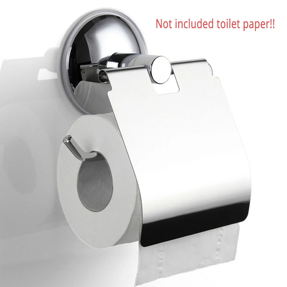 

Bath Supplies Hanger Stainless Steel Durable Firm Structure Toilet Paper Holder Wall Mounted Strong Suction Cup