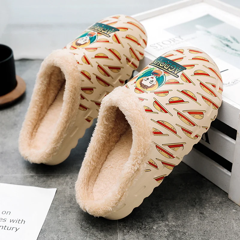 Шлепанцы унисекс из ЭВА на толстой подошве и плюшевой подкладке | Обувь