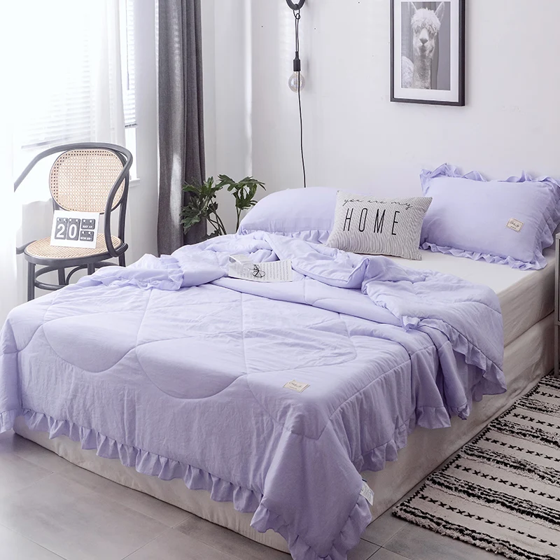 Короткое стильное ультра мягкое летнее одеяло многоцветное серое стеганое из