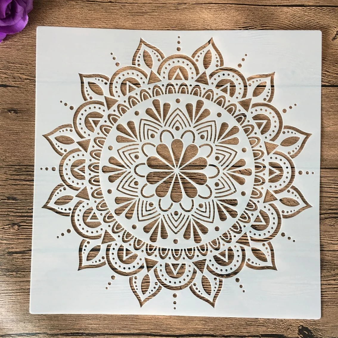 

DIY Layering Stencils Wall Painting Scrapbook Coloring Embossing Album Decorative Template for walls 30 * 30cm Mandala Flowers