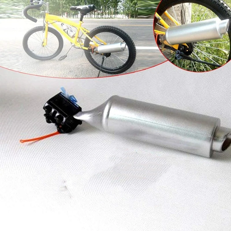 Bicycle Exhaust Sound System Bike Turbo Pipe with Effect Motorcycle Noise Maker Cycling Accessories | Спорт и развлечения