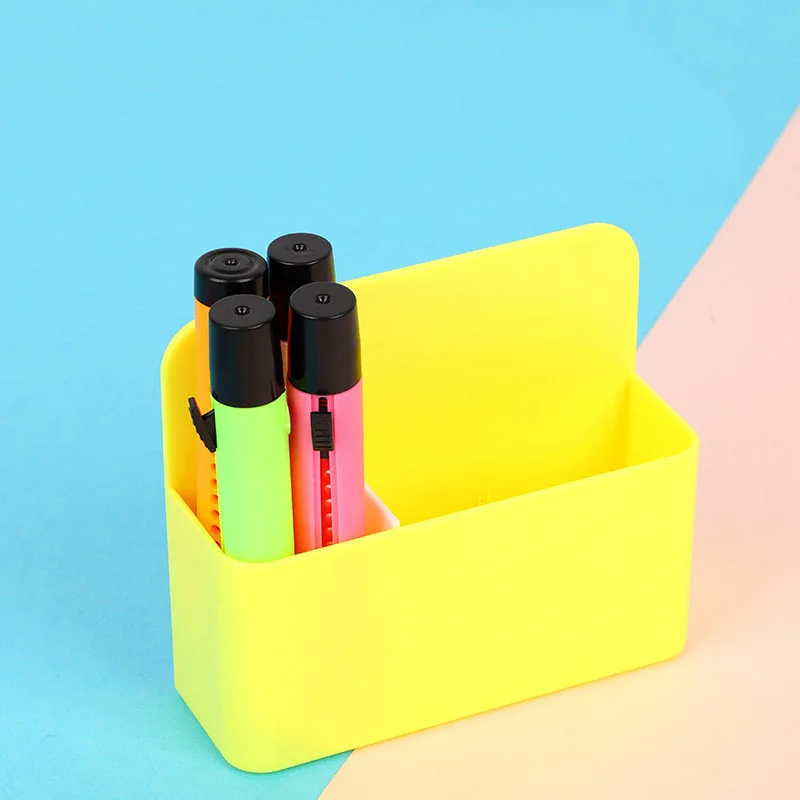 

Fridge Magnetic Storage Box Plastic Grid Rubber Magnet Organizer Bins Pens Pencil Cup Space Saving Kitchen Storage Tools