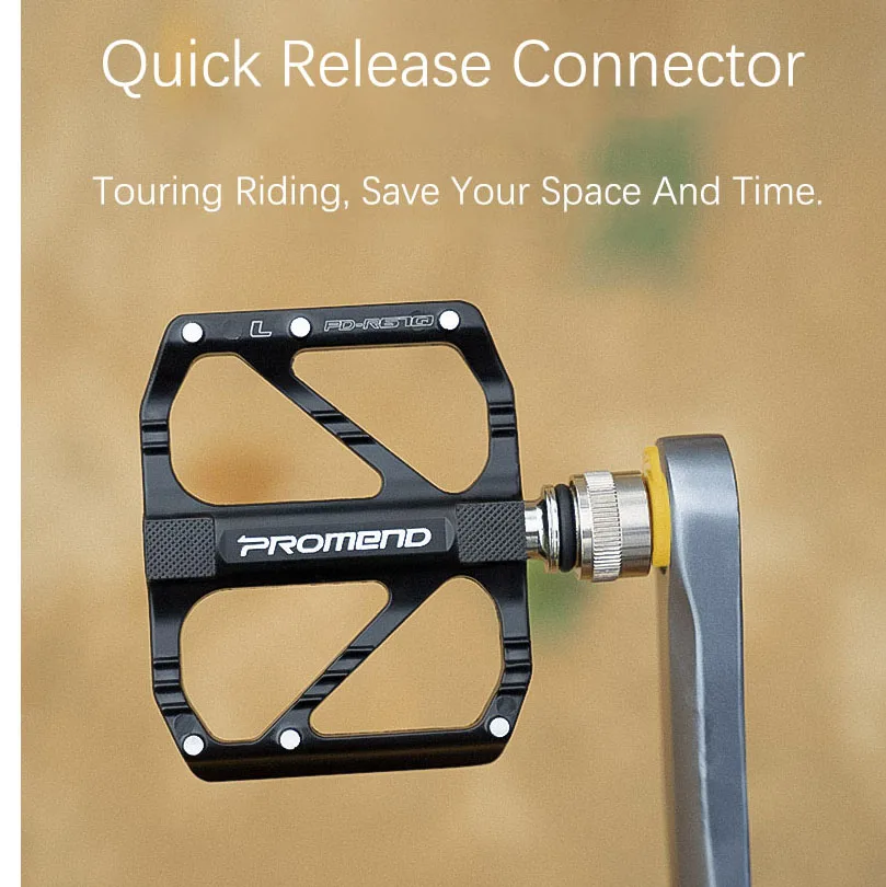 Педаль велосипедная Promend qrd2 3 подшипника Алюминиевый металлический корпус