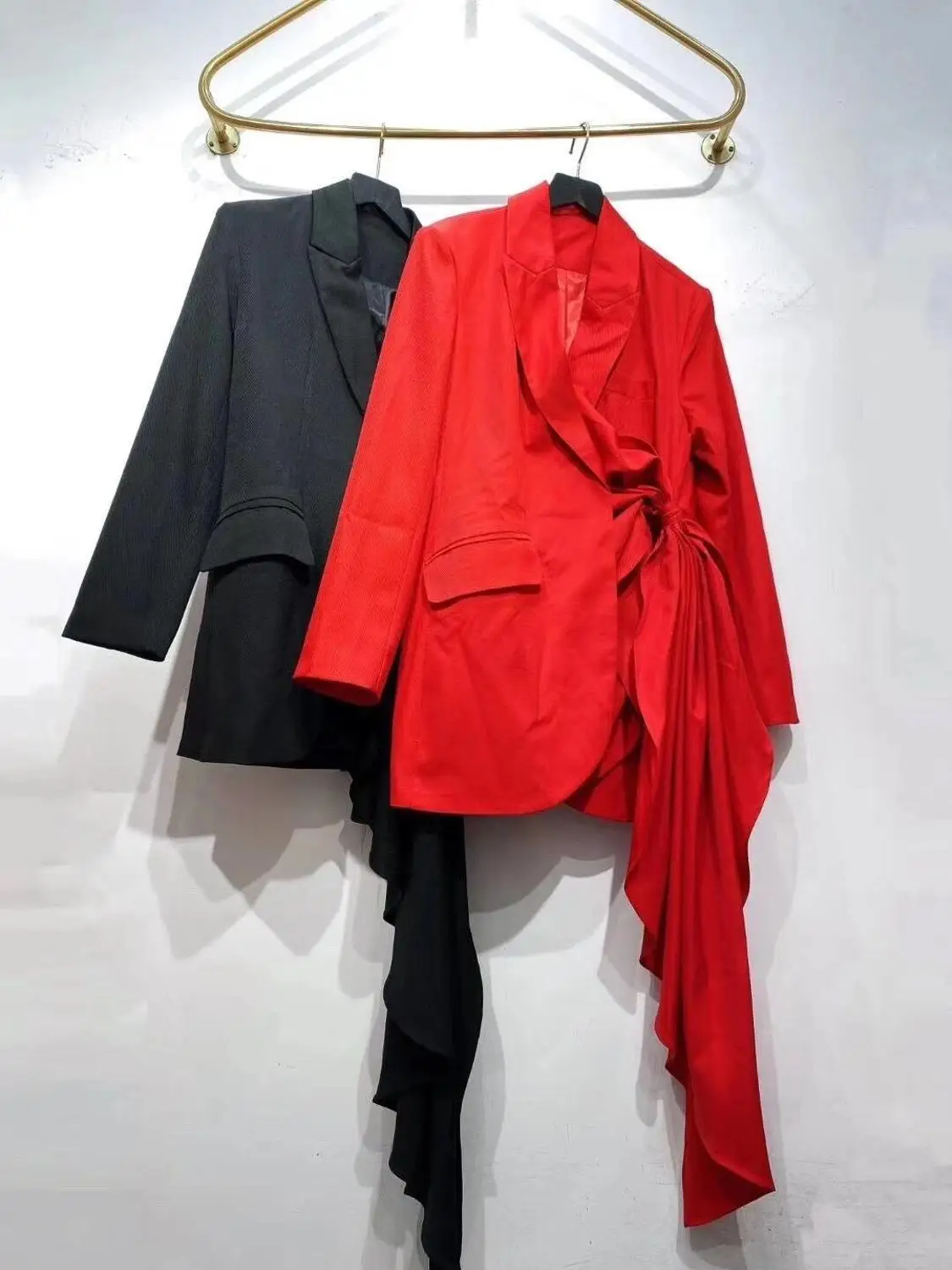 

Red Black Dress Bow Long SLeeve Mini Elegant Top Quality Celebrity Women Sexy Party Dresses XS-XL