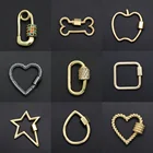 Сказочная Diy застежка-бабочка с фианитом, оптовая продажа, подвеска в форме сердца из циркона, застежка-коннектор для изготовления ювелирных изделий Apple