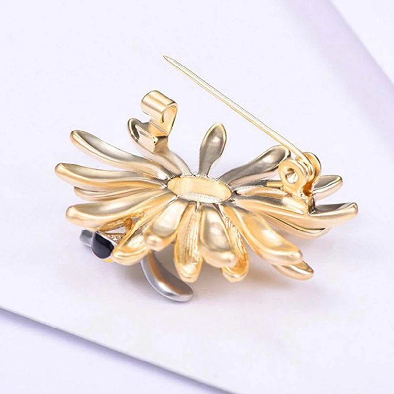 

2 Pcs Women Brooch: 1Pcs Pearl Jewellery 3D Bee Animal Brooch Pin & 1 Pcs Crystal Brooch Ballerinas Dancer Breastpin