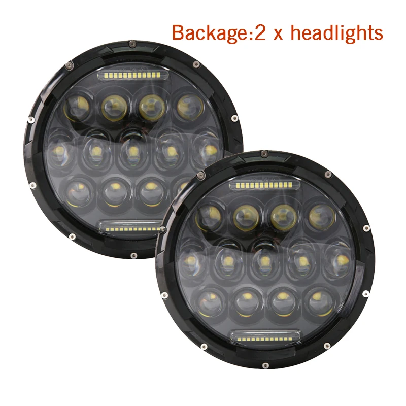 F-2xheadlights 2xFor Lada 4x4 urban Нива УАЗ suzuki samurai 7 дюймовый светодиодный фар с Halo кольцевая фара Замена для мотоцикла - Цвет: F-2xheadlights