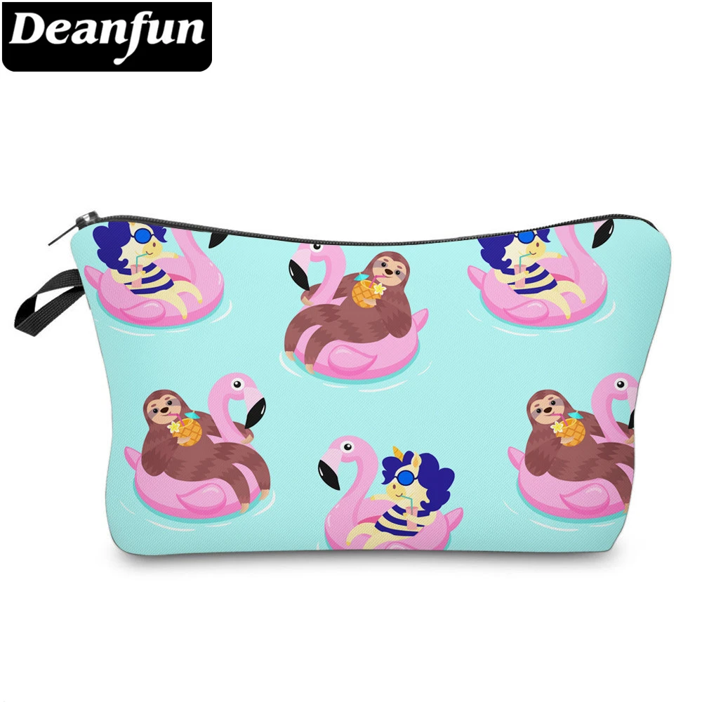Deanfun печатная ленивая косметичка летняя розовая фламинго единорог синяя