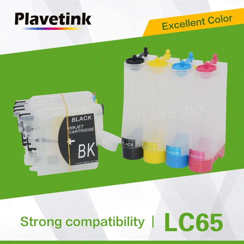 

Plavetink LC 65 Непрерывная система подачи чернил СНПЧ lc65 картридж для принтера Brother DCP-J140W 145C 165C 185C
