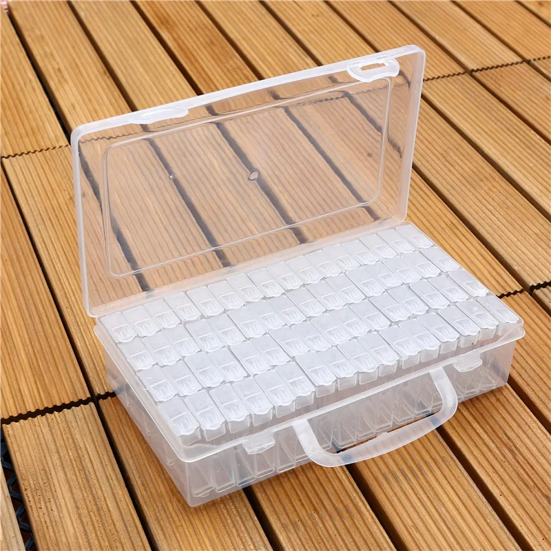 

64/42 Girds Diamond Storage Box Painting Accessories Bead Container Diamond Embroidery Tool Box DIY Diamond Painting Accessories