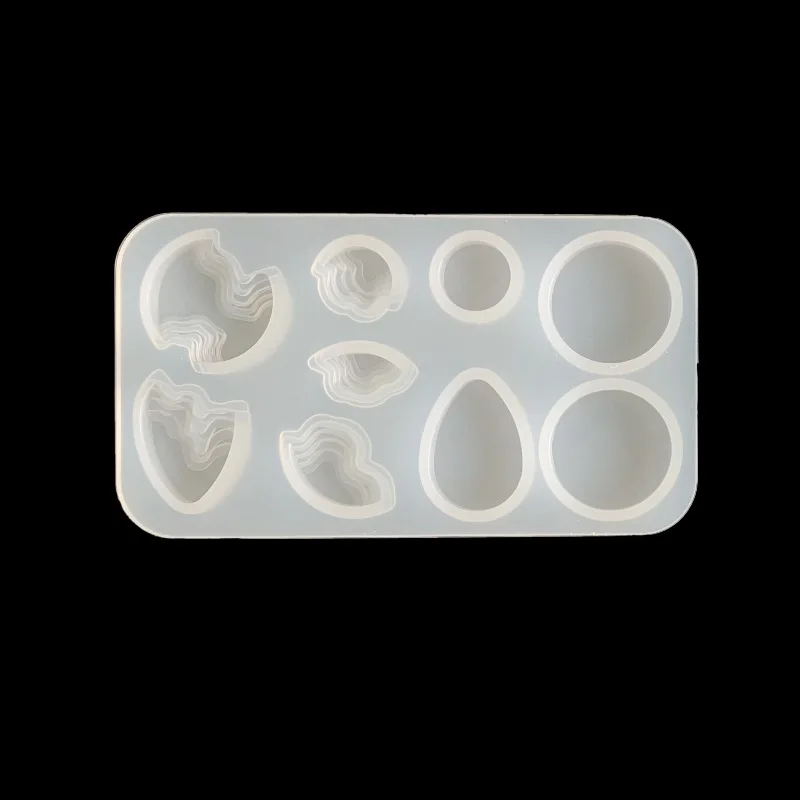 

2021 New Creative DIY Island Necklace Gemstone Pendant Rubber Drop Mold Key Chain Pendant Resin Silicone Jewelry Mold