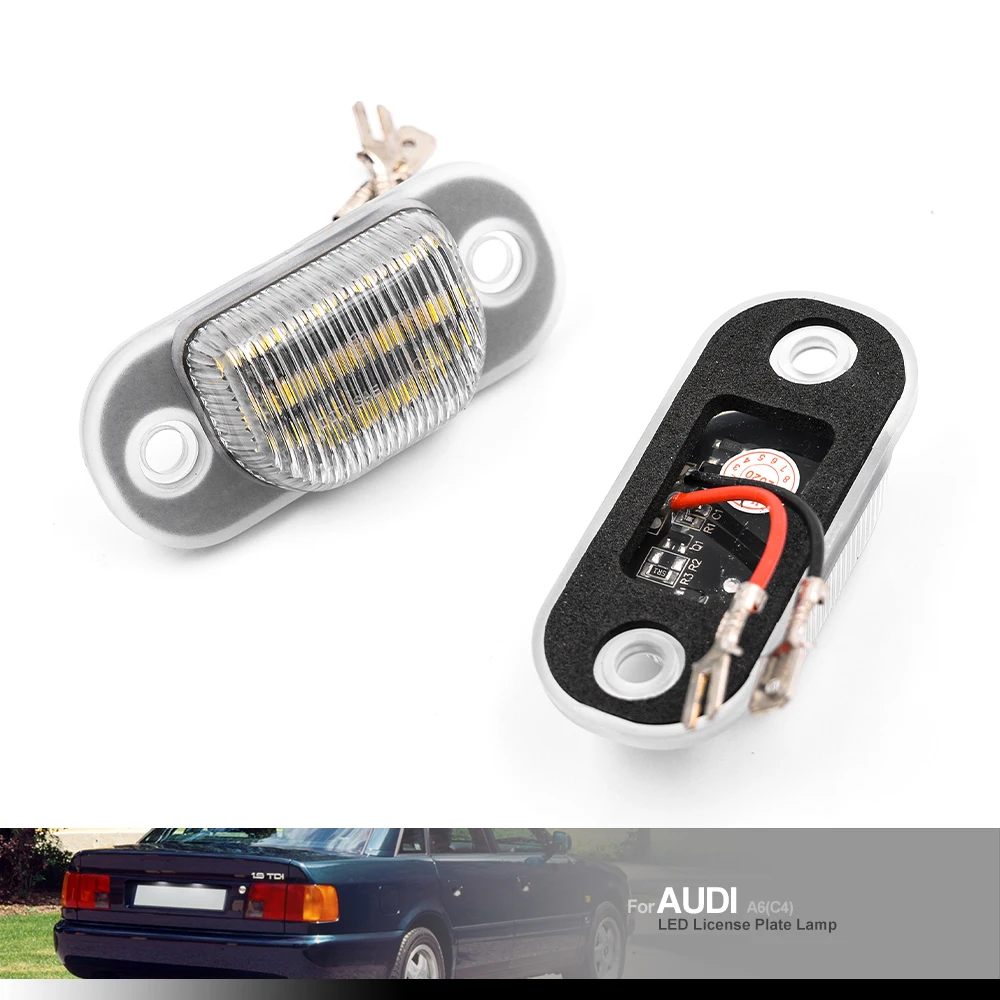 2 шт. светодиодный ные лампы для номерного знака Audi 80 B4 91-95 Cabridet (тип 8g) 91-00 100 C4 90-94 A6