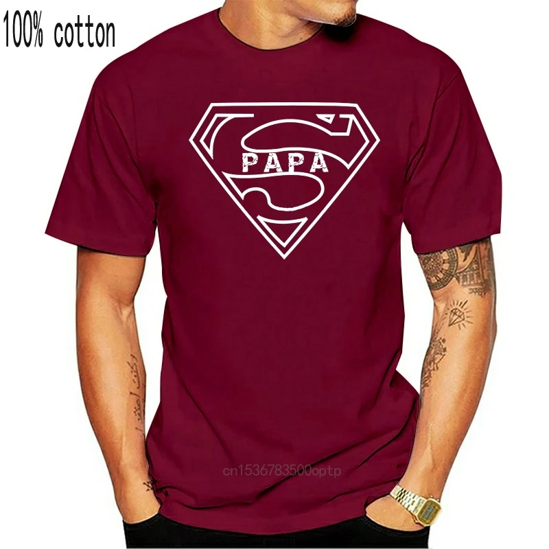 Супер Papa и I Love футболка Fathers Day Gift Новый папы забавная Лучшие футболки для всей