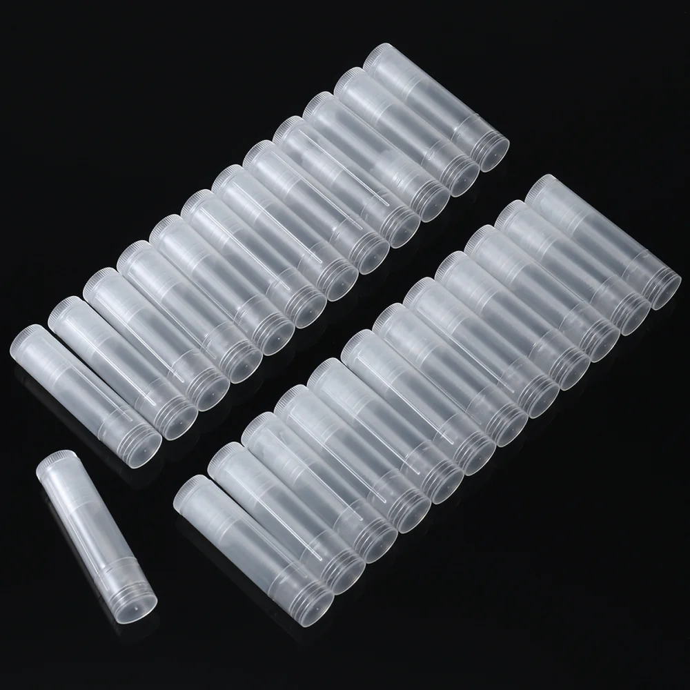 

ROSENICE 25pcs New Lip Balm Tubes with Caps