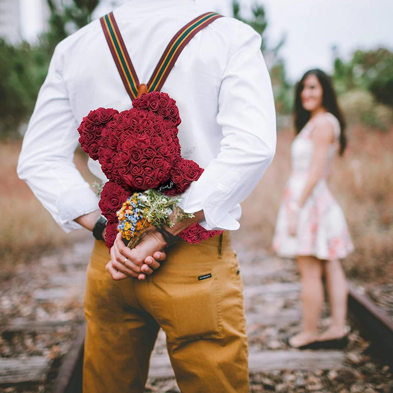 Розовый медвежонок романтичный подарок на день Святого Валентина 25 см/40 см