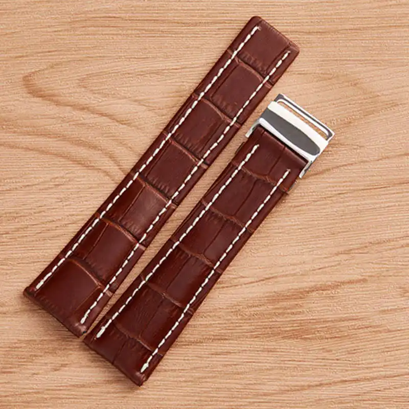 20mm 22mm 24mm Hight Qualite Genuine Leather Watch Band Strap Bracelet Fit For Bailing Avenger Series Watch
