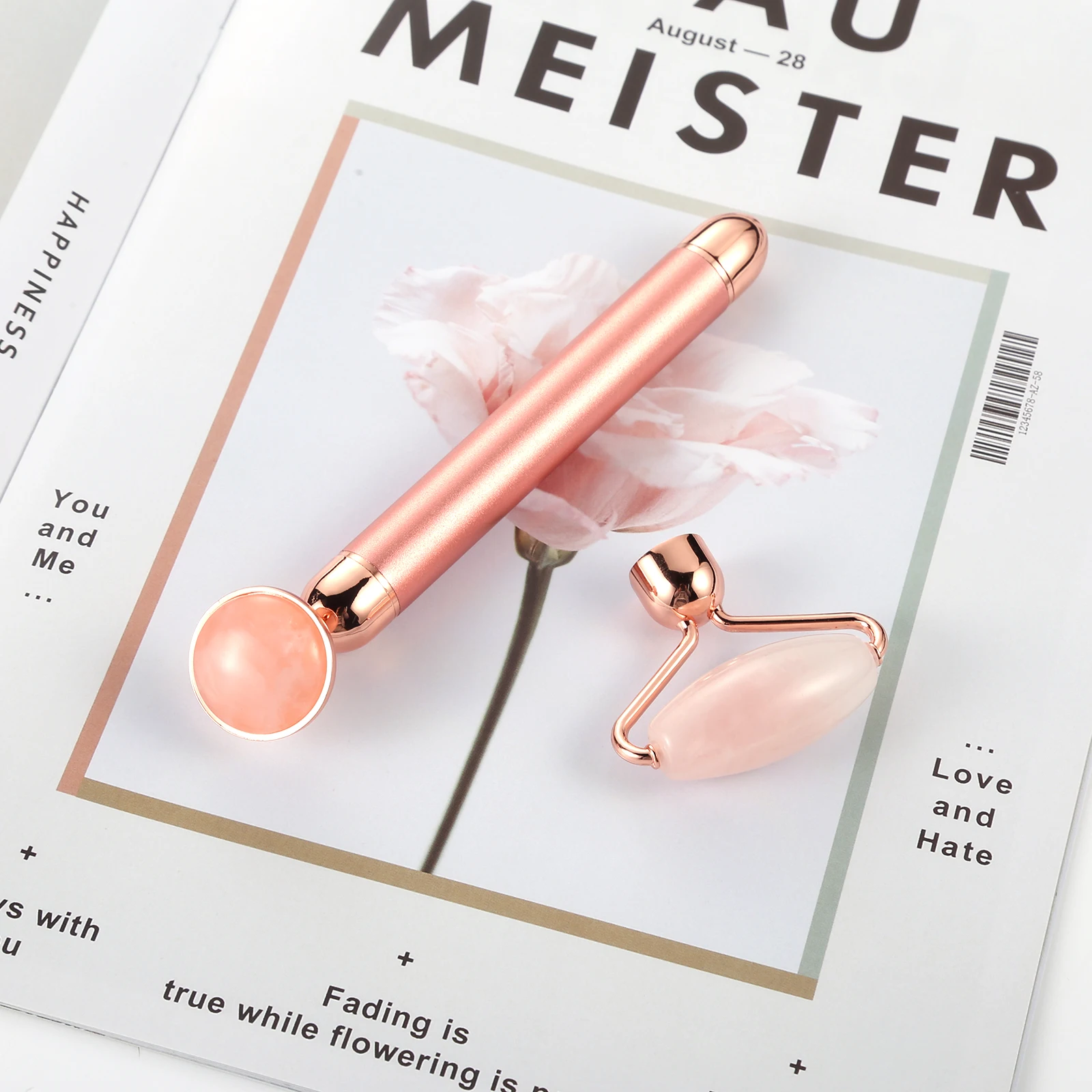

2 in 1 Electric Jade Roller Vibrating Facial Massager Face Lift Body Skin Relaxation Slimming Beauty Neck Thin Lift