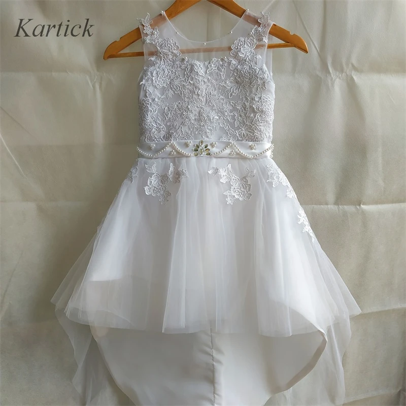 

Новые Красивые Платья с цветочным узором для девочек детское платье на свадьбу для маленьких девочек, платье для дня рождения и крещения, пл...