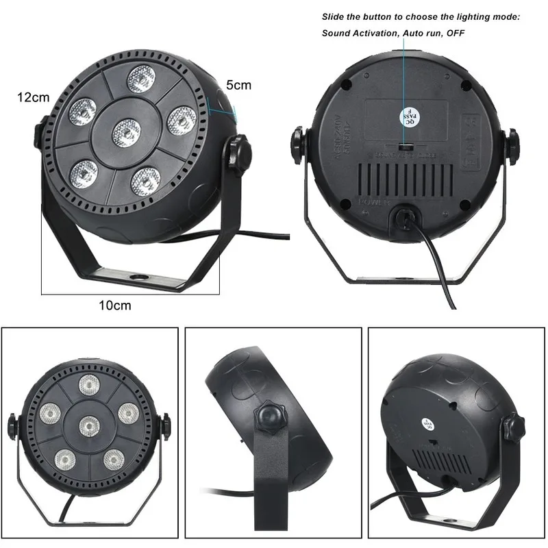 Портативный светодиодный сценический светильник 6 пар 3 в 1 9 Вт|party laser|laser light djlight dj