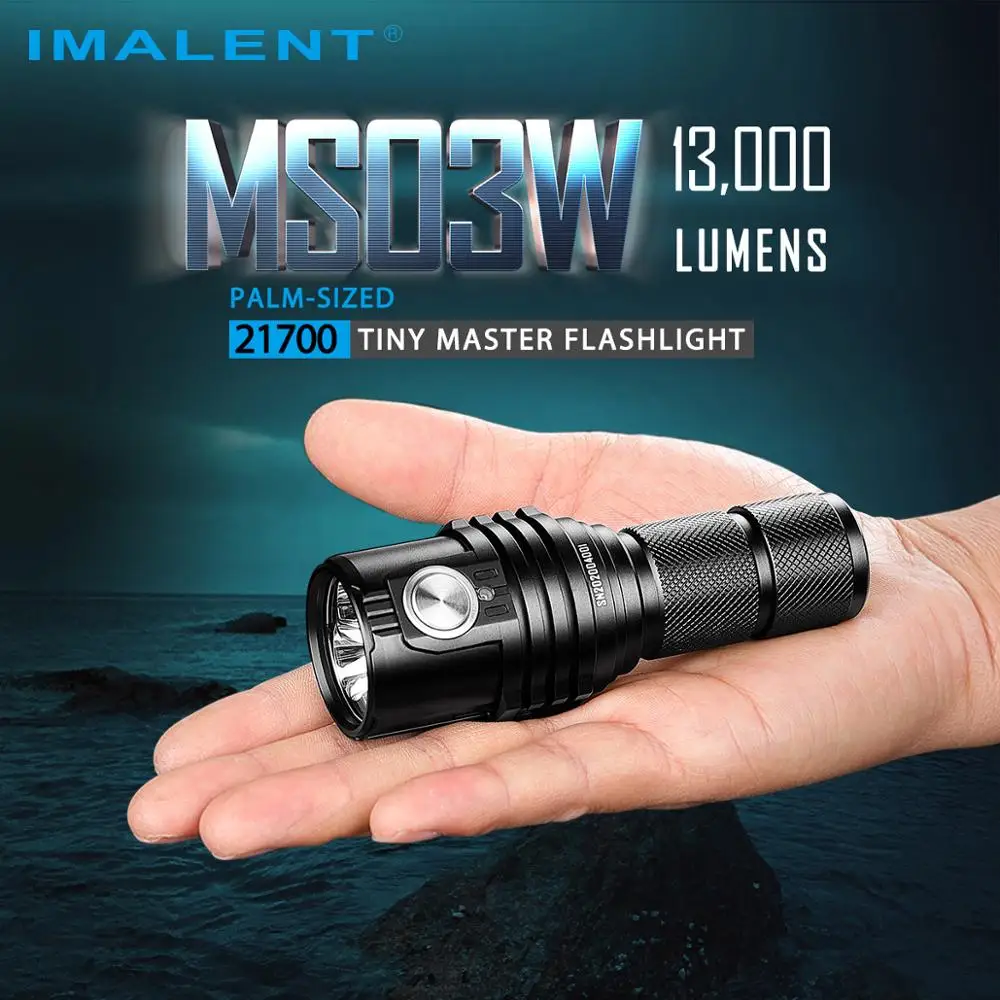 IMALENT MS03W LED Flashlight 13000LM 6 Convoy Level  Portable Waterproof Cree XHP70.2 21700-4000mAh Camping Outdoor Lighting