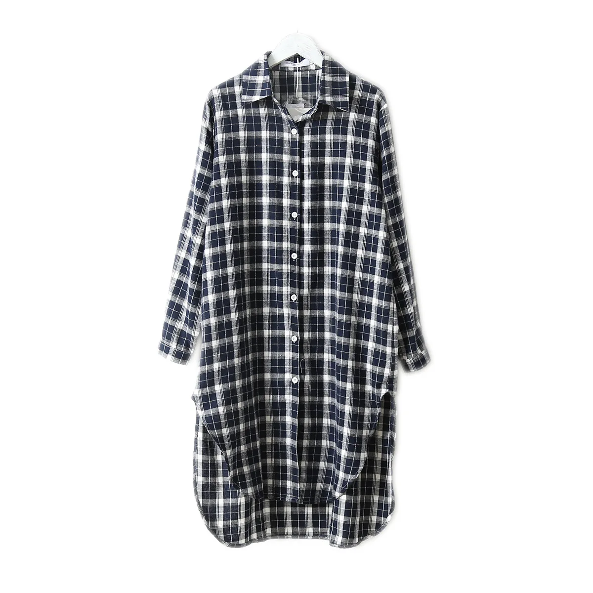 

2020 spring and Autumn New Korean Style women 's loose long blouse