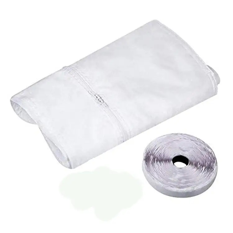 

AirLock Window Seal for Portable Air Conditioner 400 cm Flexible Cloth Sealing Plate Window Seal with With Zip and Adhesive Tap