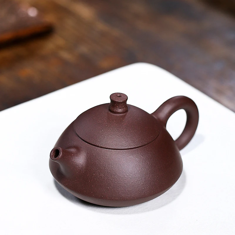 100 мл 3 38 унций Yixing чайный горшок Фиолетовый Глиняный камень совок ручной работы