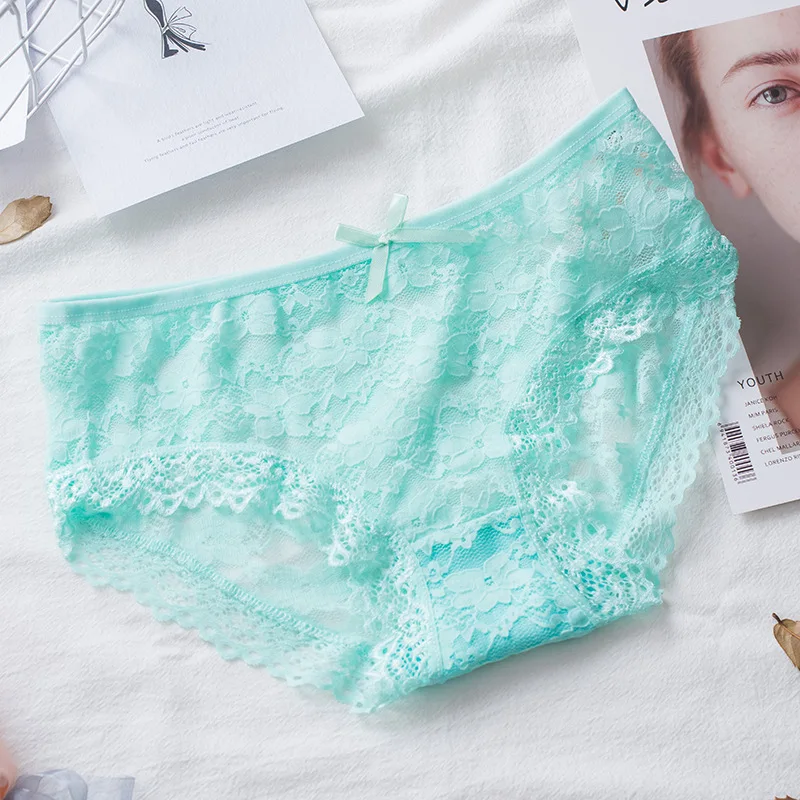 Трусики женские кружевные жаккардовые 6 шт. | Женская одежда