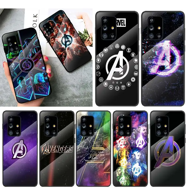 

Tempered Glass Cover Marvel Avenger A For Samsung Galaxy A91 A81 A72 A71 A52 A51 A41 A31 A21S A11 A01 Phone Case