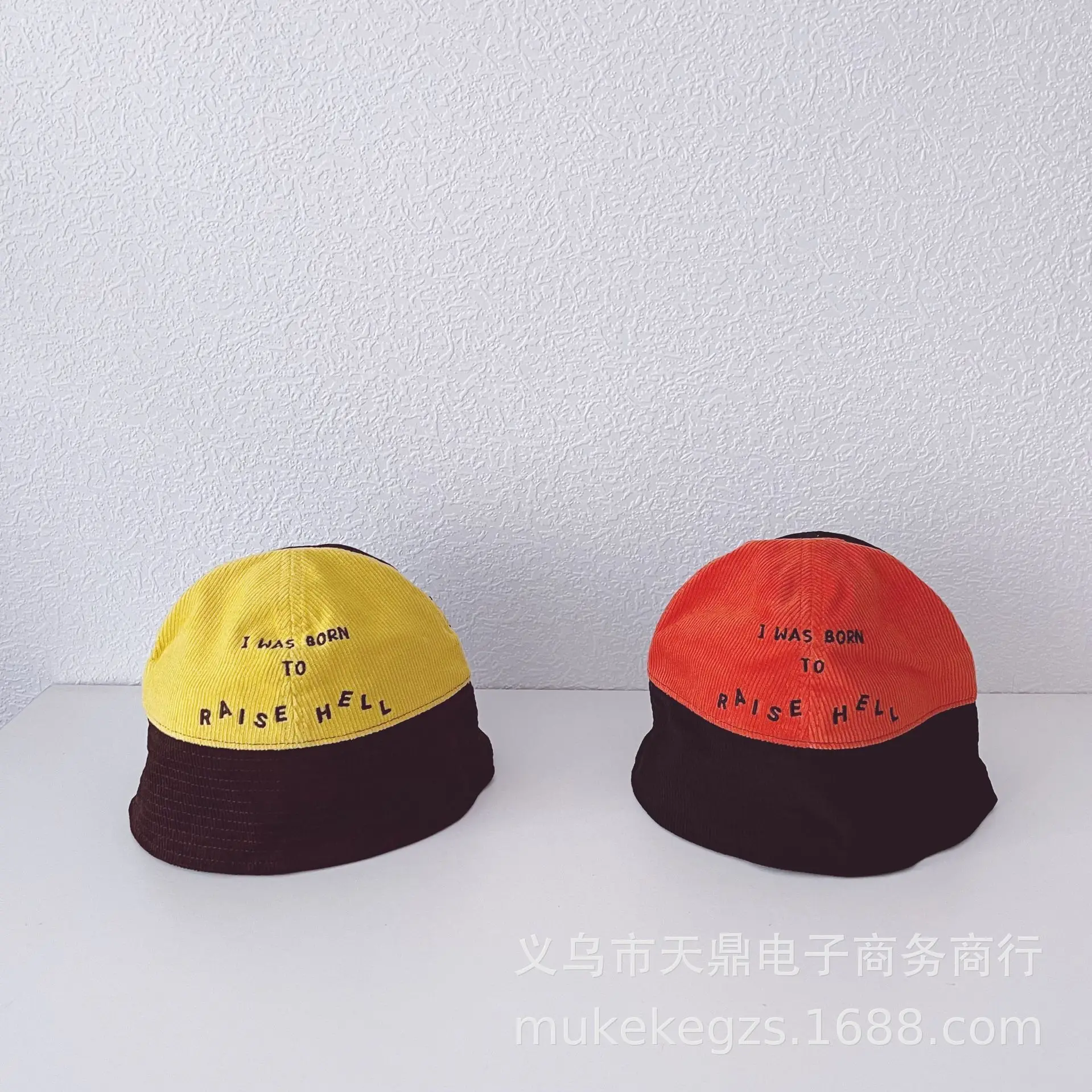 

Детская Вельветовая Панама, стильная шапка для малышей, с надписью, для осени и зимы