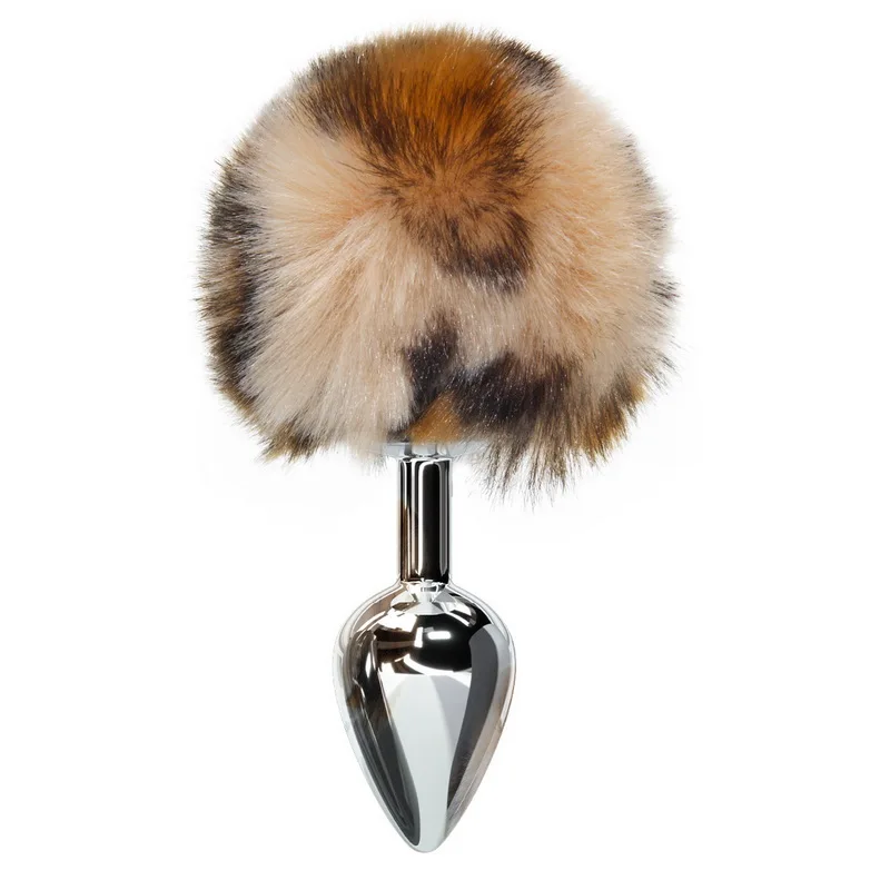 Anal Plug Tail Leopard Print Plush Butt Silcone Beads Stainless Steel Sex Toys for Woman Men Gay Adult Erotic |