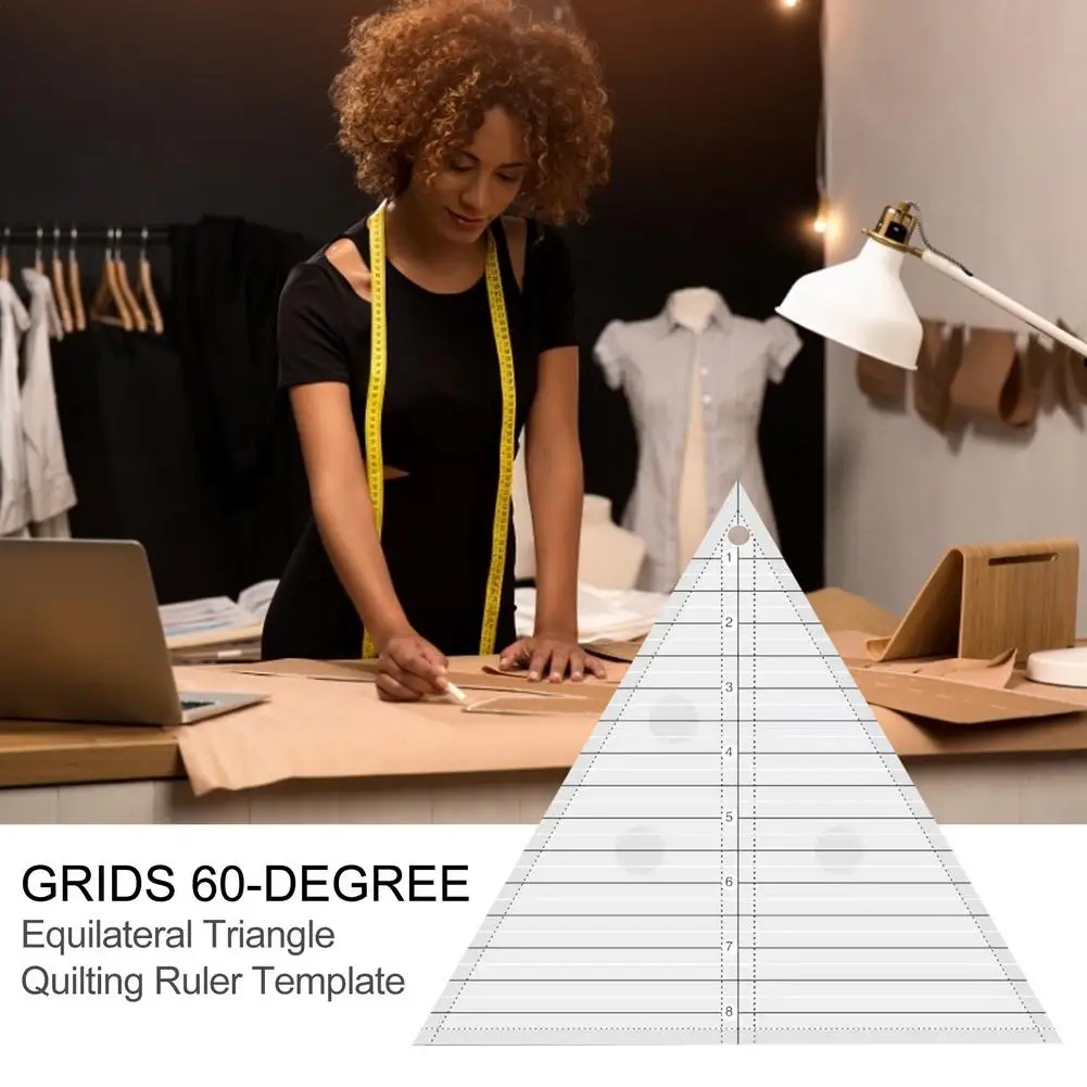 1 шт. 60 градусов равносторонний Треугольники лоскутного шитья линейка шаблон DIY