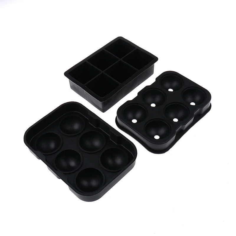 

Large Size 6 Cell Ice Ball Mold Silicone Ice Cube Trays Whiskey For Party Bar
