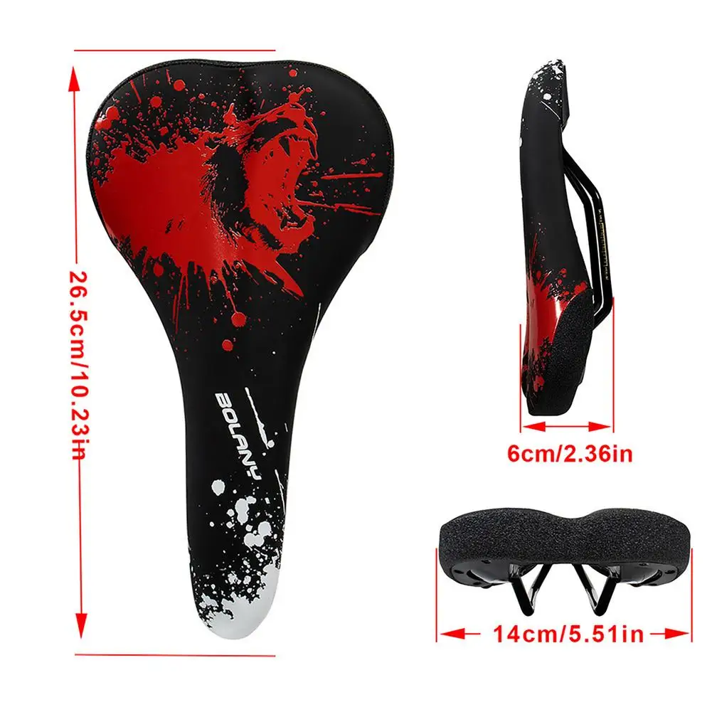 

Bicycle Saddle Seat Sponge Cushion PVC Leather Soft Waterproof Cushion Thickened Saddle Shockproof Bicycle Mountain Bike Sadd