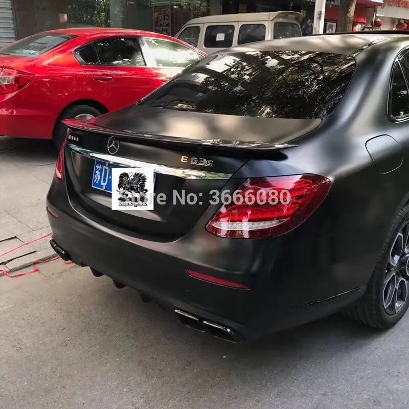 

SHCHCG для Mercedes-Benz W213 E Class 4-дверный седан E200 E220 E250 E300 2016-2018 задний спойлер из углеродного волокна для багажника