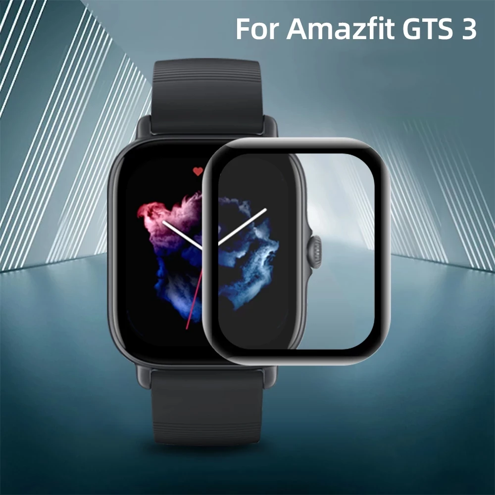 

Защитная 3d-пленка из мягкого стекловолокна для смарт-часов Amazfit GTS 3 GTS3