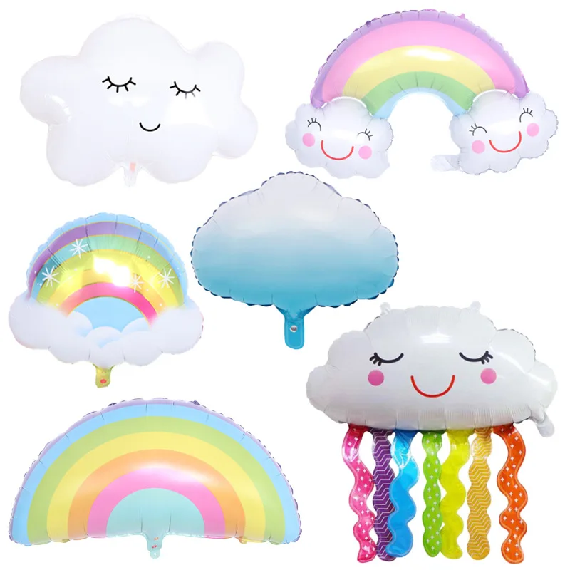 

Rainbow Cloud Foil Balloon Happy Birthday Helium Balloon Baby Shower Kids Birthday Party Decoraiton Supplies Kids Toys