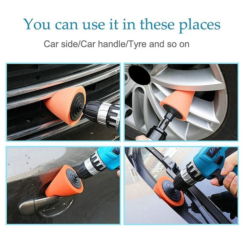 

Polishing Pads for Wheel Hub Cleaning 3 Inch Polishing Wheel for Drill Sponge Buffing Pads for Car Care