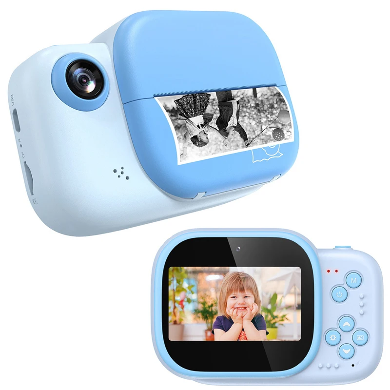 

Children Camera Instant Print Camera For Kids HD Digital Video Photo Camera For Children Print Camera with 3 Rolls Thermal Paper
