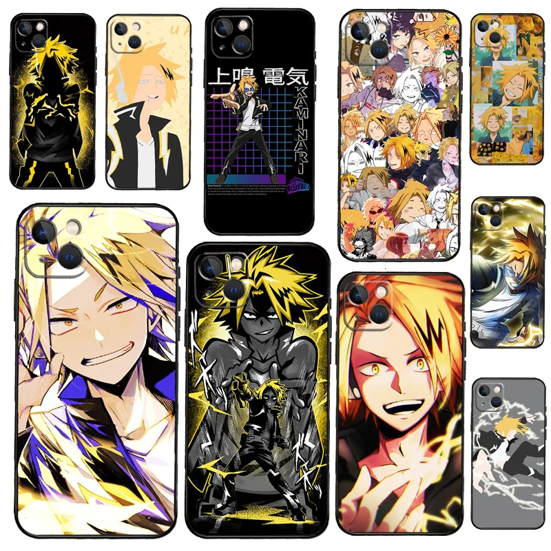 Denki Kaminari My Hero Academia Phone Case For iPhone 14 Pro 13 Pro Max 13 Mini 12 11 Pro Max X XS Max 6 6S 7 8 Plus SE2